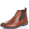 RIEKER MENS ZIP LACE ANKLE BOOT - BROWN
