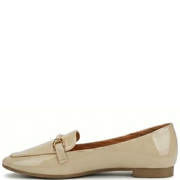 VALENTINO CONTE WOMENS FLAT LOAFER - BEIGE PATENT
