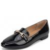 VALENTINO CONTE WOMENS FLAT LOAFER - BLACK PATENT