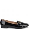 VALENTINO CONTE WOMENS FLAT LOAFER - BLACK PATENT
