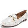 VALENTINO CONTE WOMENS FLAT LOAFER - WHITE PATENT