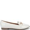 VALENTINO CONTE WOMENS FLAT LOAFER - WHITE PATENT
