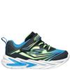 SKECHERS BOYS LIGHTS FLEX TRAINER - BLACK BLUE LIME