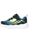 SKECHERS BOYS LIGHTS FLEX TRAINER - BLACK BLUE LIME