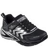 SKECHERS BOYS FLEX GLOW ULTRA TRAINER - BLACK SILVER