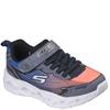 SKECHERS BOYS TRAINERS - BLACK BLUE ORANGE