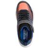 SKECHERS BOYS TRAINERS - BLACK BLUE ORANGE