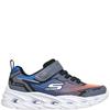 SKECHERS BOYS TRAINERS - BLACK BLUE ORANGE