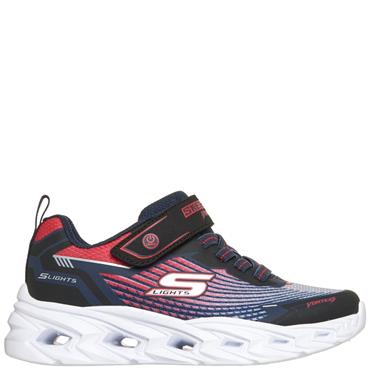 SKECHERS BOYS TRAINERS - BLACK RED