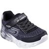 SKECHERS BOYS LIGHTS STRAP TRAINER - BLACK SILVER