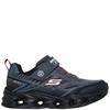 SKECHERS BOYS LIGHTS STRAP TRAINER - BLACK CHARCOAL