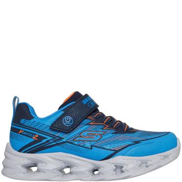 SKECHERS BOYS LIGHTS STRAP TRAINER - BLUE NAVY