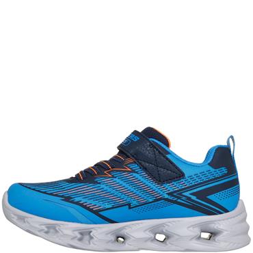 SKECHERS BOYS LIGHTS STRAP TRAINER - BLUE NAVY