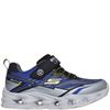 SKECHERS BOYS LIGHTS STRAP TRAINER - SILVER BLACK