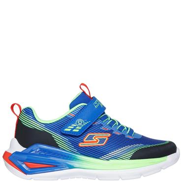 SKECHERS BOYS LIGHTS STRAP TRAINER - BLUE MULTI