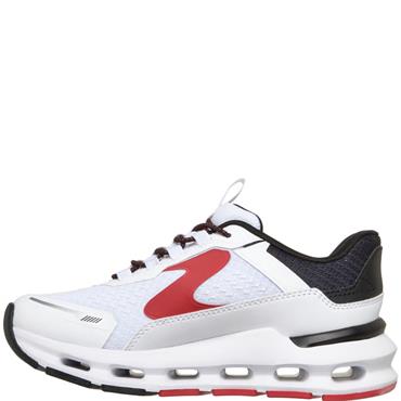 SKECHERS BOYS TRAINERS - WHITE BLACK RED