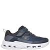 SKECHERS BOYS VELCRO LACE TRAINER - NAVY CHARCOAL