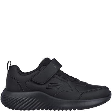 SKECHERS BOYS WASHABLE STRAP TRAINER - BLACK