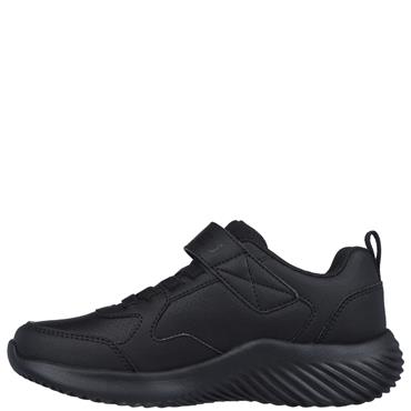 SKECHERS BOYS WASHABLE STRAP TRAINER - BLACK