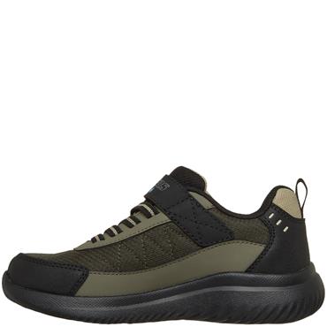 SKECHERS KIDS TRAINER - BLACK OLIVE