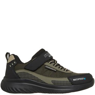 SKECHERS KIDS TRAINER - BLACK OLIVE