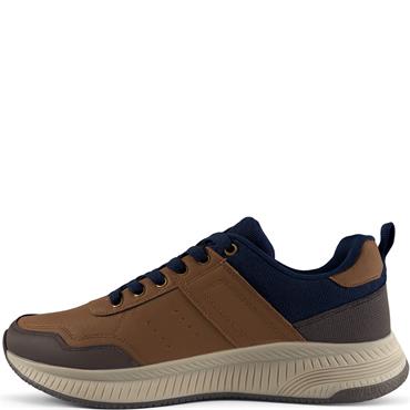 REDZ MENS LACE CASUAL SHOE - BROWN