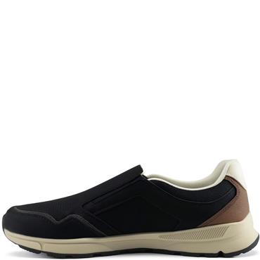 REDZ MENS SLIP ON CASULA SHOE - BLACK