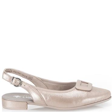 RIEKER WOMENS FLAT SHOE - BEIGE