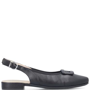 RIEKER WOMENS FLAT SHOE - BLACK
