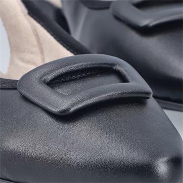 RIEKER WOMENS FLAT SHOE - BLACK