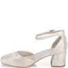 RIEKER WOMENS MID HEEL SANDAL - CREAM