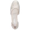 RIEKER WOMENS MID HEEL SANDAL - CREAM