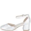 RIEKER WOMENS MID HEEL SANDAL - SILVER PLATINUM