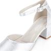 RIEKER WOMENS MID HEEL SANDAL - SILVER PLATINUM