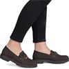 RIEKER WOMENS SLIP ON LOAFER - BROWN
