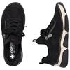 RIEKER WOMENS ZIP LACE COMFORT SHOE - BLACK