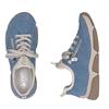 RIEKER WOMENS ZIP LACE COMFORT SHOE - BLUE