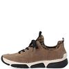 RIEKER WOMENS ZIP LACE COMFORT SHOE - BROWN
