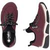 RIEKER WOMENS ZIP LACE COMFORT SHOE - RED MULTI