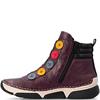 RIEKER WOMENS WARM LINED ZIP ANKLE BOOT - RED