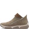 RIEKER WOMENS ZIP ANKLE BOOT - BEIGE