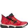 RIEKER WOMENS ZIP ANKLE BOOT - RED