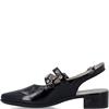 RIEKER WOMENS LOW HEEL SANDAL - BLACK