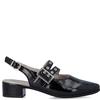 RIEKER WOMENS LOW HEEL SANDAL - BLACK