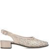 RIEKER WOMENS LOW HEEL SANDAL - METALLIC
