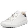 ECCO WOMENS SOFT LACE TRAINER - WHITE