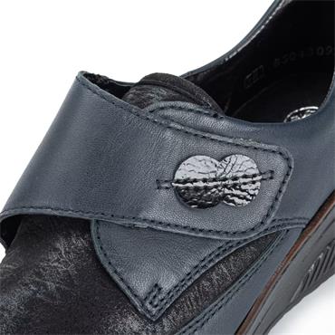 RIEKER WOMENS WEDGE STRAP SHOE - BLUE