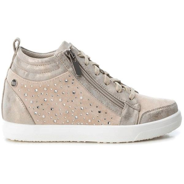 beige hidden wedge trainers