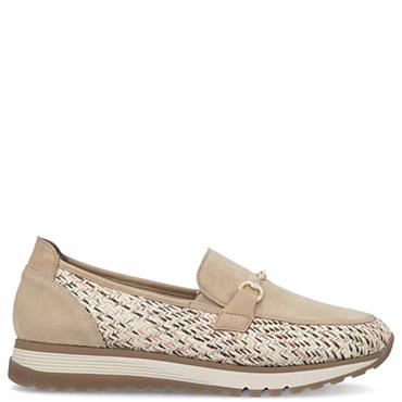 RIEKER WOMENS FLAT SHOE - BEIGE
