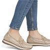 RIEKER WOMENS FLAT SHOE - BEIGE
